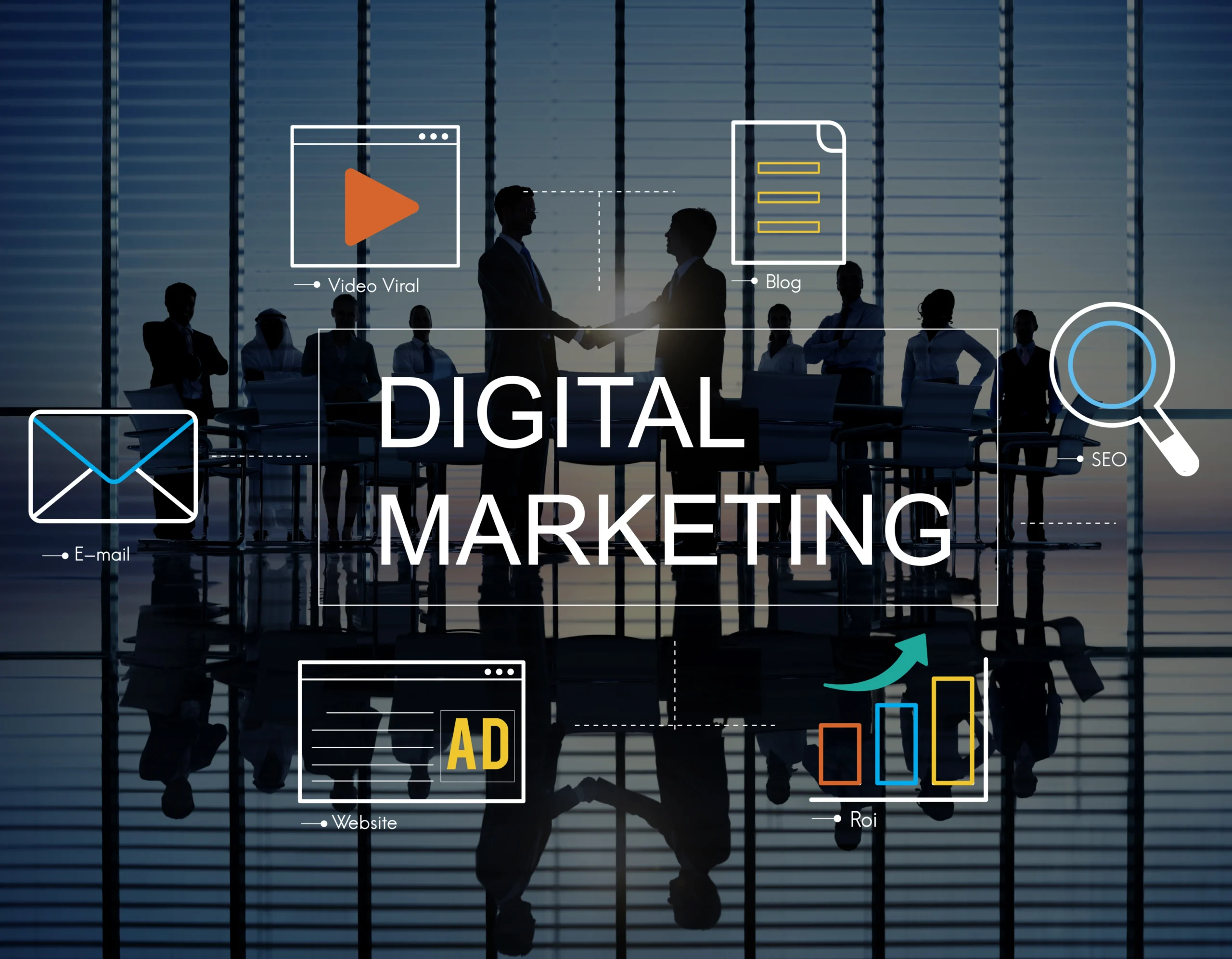 digital marketing with icons business people scaled